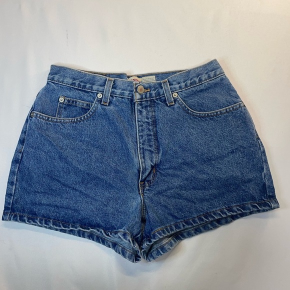 LONDONJEAN Blue High-Waisted Jean Shorts - Picture 1 of 3